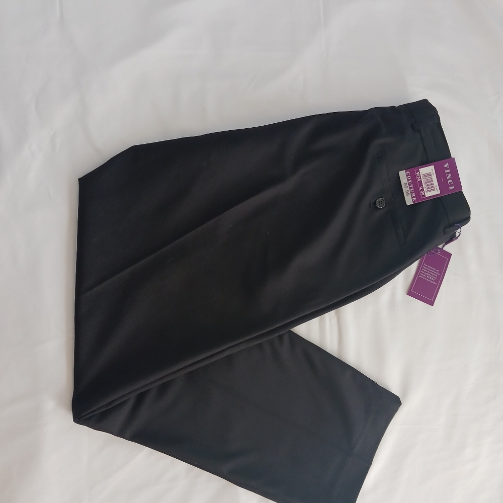 VINCI COUTURE W34 IL 30 MEN'S DREES PANTS BLACK